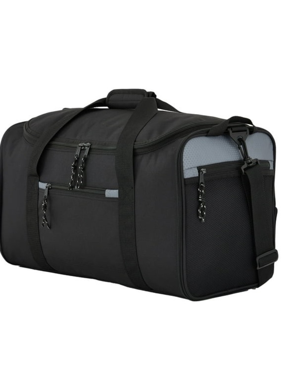 20 inch Small Black Collapsible Duffel Bag for Sport and Travel, Unisex